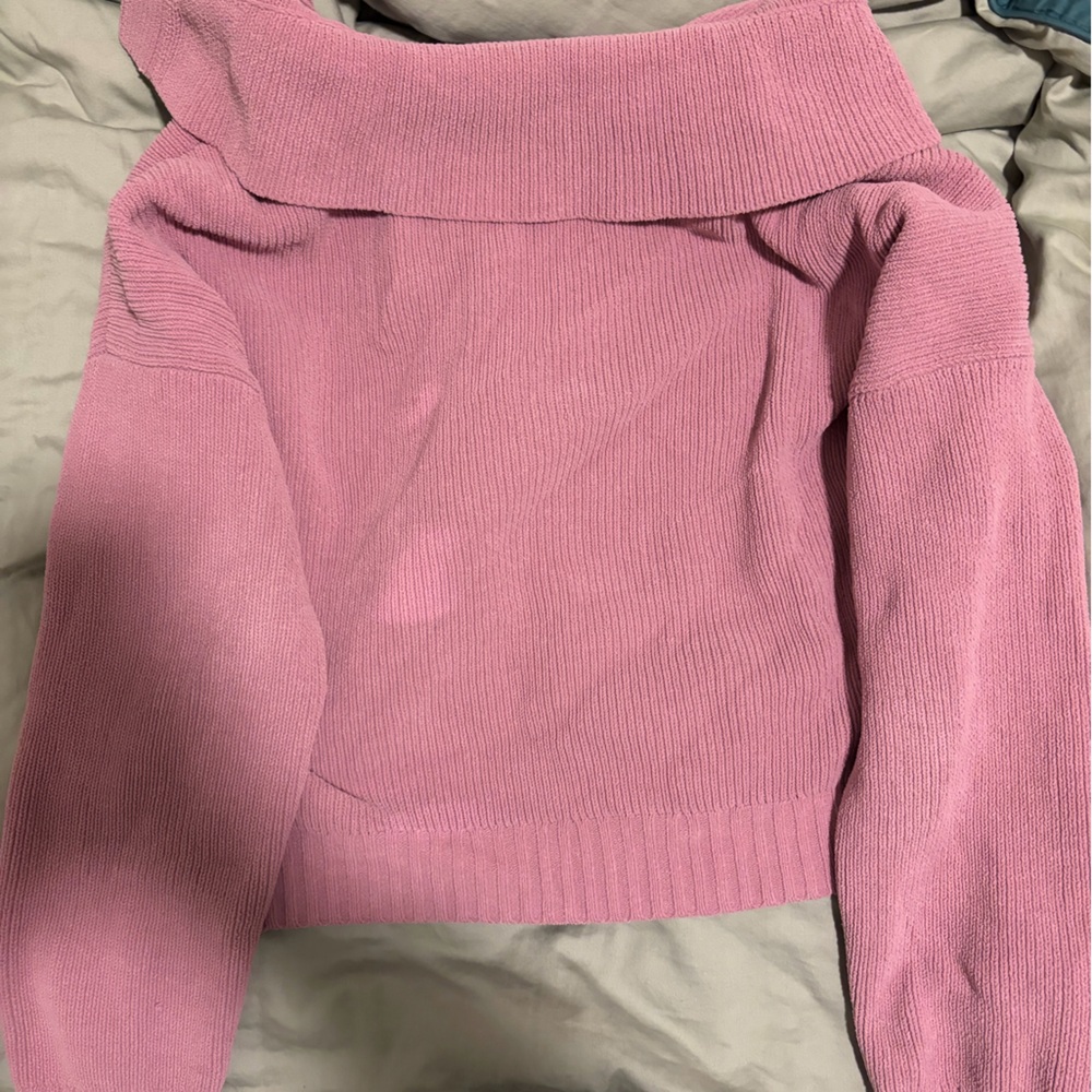 Abercrombie & Fitch Mauve Collar Neck Sweater - Picture 4 of 4